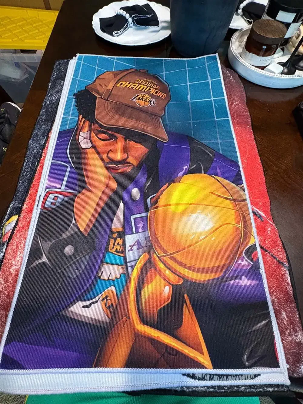 Kobe Bryant 2001 NBA Champions Lakers Tribute Custom Area Rug